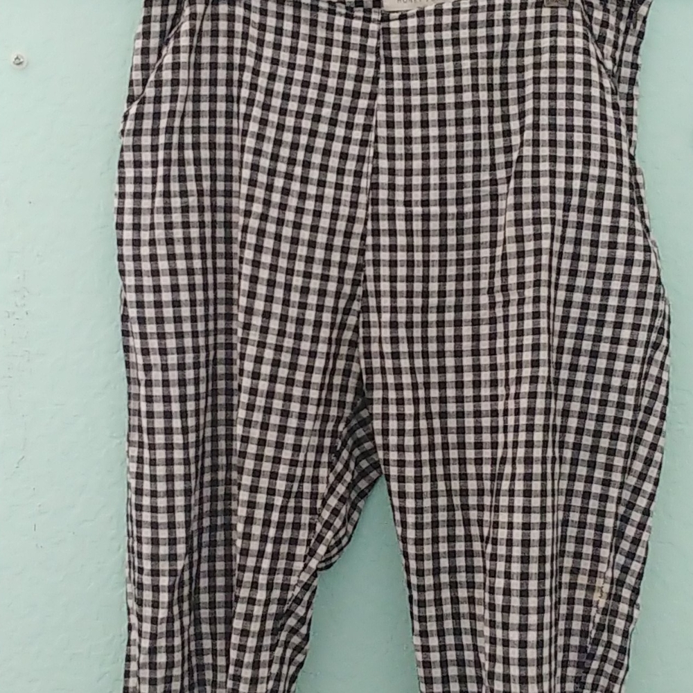Black & white checkered pants